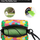 Petmolico Dog Poop Bag Holder Leash Attachment, Pet Waste Bag Dispenser Zippered Pouch, Fits Any Leash, Includes Free Roll of Dog Bags, Poop Bag Dispenser - 2 Pack, Colorful Flowers