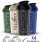 '-4 PACK- 28 oz Shaker Cups for Protein Shakes - 4x Wire Whisk | Leak Proof Protein Shaker Bottles for Protein Mixes | Protein Shaker Bottle Pack | Mixer for Protein Shakes (Forest Edge)
