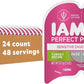 IAMS Perfect Portions Sensitive Digestion & Skin Adult Wet Cat Food Pate, Turkey Recipe, 2.6 oz. Easy Peel Twin-Pack Trays (24 Count, 48 Servings)