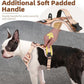 PUPTECK No Pull Dog Harness for Large, Adjustable Reflective Dog Harness with Handle Easy Control, Comfortable Soft Padded Pet Vest Harness for Large Dogs, Plaid Beige L