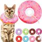 Cat Cone Collar Soft, Cat Recovery Collar for Wound Healing Cute Donut Adjustable Cones to Stop Licking Comfortable Lightweight Neck Elizabethan for Kittens After Surgery