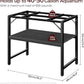 40-50 Gallon Fish Tank Stand, Aquarium Stand with 2-Tier Storage Shelves, Heavy Duty Breeder Turtle Terrarium Stand Rack for Home Office, 36.2" L x 18.9" W x 24.4" H, Black FTBK4001