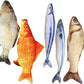 Catnip Toys 5 Pack - Simulation Fish Shape Realistic Fluffy Catnip Doll Interactive Pets Pillow Chew Bite Supplies for Cat Kitten Kitty
