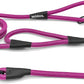Rope Dog Leash with Two Handles, 6 Foot Heavy Duty Dog Leash with Aviation Aluminum Auto Locking Carabiner, Strong Nylon Pet Lead for Small, Medium, Large Dogs (Rose Red, 6FT-Two Handle)