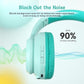 Active Noise Cancelling Kids Headphones, 60H Playtime, Wireless Bluetooth Over-Ear Headset, Built-in Microphone for Home/School/Travel/Party - Includes Portable Case