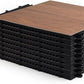 Big Floors 3X3DKMAPLEFLOOR Interlocking Lightweight Plastic Modular Dance Floor Kit (3' x 3'), Dark Maple, 21 Piece
