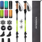 KINGGEAR Nordic Walking Stick, TP1 Hiking Poles Retractable Lightweight 7075 Aluminum, Trekking Poles with Flip Lock, Natural Cork and EVA Grip, 2pc Hiking Gear