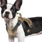rabbitgoo Dog Harness Small Sized No Pull, Tactical Service Pet Vest with Molle and Control Handle, Adjustable and Reflective Military Harness for Easy Walking and Training, Brown, S