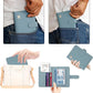 Melsbrinna Rfid Passport Holder for Travel women/Men, Cute Passport Wallet Rfid Blocking Card Slots, Rfid Passport Cover/CaseTravel Wallet, Passport Book Holder (2, Blue1Blue2)
