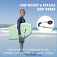 Reed Body Board 33 Inches Bodyboard Body Boards for Beach Kids Lightweight EPS Core Dual Channel Double Swivel Coiled Wrist Leash for All Surfing Levels