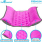 Paw Inspired Snuggle Bunny Bolster Bed for Rabbits, Cats, Dogs and Other Small Pets, Reversible Fleece Flop Bedding with Padded Sides (Gray/Pink)