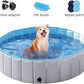 Yaheetech Dog Pet Bath Pool Foldable Hard Plastic Doggie Duck Swimming Pool Collapsible PVC Outdoor Bathing Tub Dog Pools for Large Small Dogs-47 x 11.8 inch,L,Grey