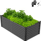 VINGLI Galvanized Raised Garden Beds Outdoor, 6x3x2 Ft, 8x4x2 Ft Lager Metal Planter Raised Beds for Planting Vegetables Flowers Herb (6 * 3 * 2（Square）)