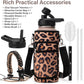 Insulated Water Bottle | Thickened Stainless Steel Vacuum Metal | Portable Sports Water Jug for Gym and Hiking with Straw, Carrier Bag, Handle Strap | BPA-Free 32 oz