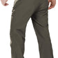 Outdoor Ventures Men's Lite Waterproof Windproof Fleece Lined Warm Hiking Ski Snow Pants Expandable-Waist