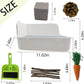 11Pcs Rabbit Litter Box Toilet,Bunny Corner Litter Bedding Plastic Square Grate Guinea Pig Bunny Ferret Hamster Hedgehog, Potty Trainer Bedding Box for Guinea Pig Ferret Hamster Hedgehog (White)