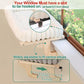 SnugCloud Cat Window Perch with 4-Sided Bolster - Orthopedic Cat Hammock for Window Sill - Solid Hardwood & Metal Frame - Window Seat for Pets (Natural Color Wood w/White Bed, Medium)