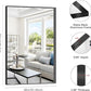 Black Bathroom Mirror, 36x55 Inch Rectangular Deep Frame Mirror, Large Wall Mounted Bathroom Vanity Mirror Over Sink for Bedroom,Restroom, Living Room, Hangs Vertically or Horizontally