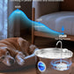 3.4Gal Dog Water Fountain for Large Dogs, Extra Large Stainless Steel Pet Water Fountain, Round Dog Water Bowl Dispenser with Metal Handle, Water Level Window for Multi Pet Home(Water Pump)