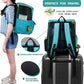 PetAmi Dog Travel Bag Backpack, Airline Approved Dog Bags for Traveling, Puppy Diaper Bag Supplies, Pet Camping Essentials Hiking Accessories Dog Mom Gift, Food Container, Collapsible Bowls, Teal Blue