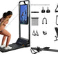 32 inch Gym Monster Home Gym Machine & AeroRow Rowing Bench & Adjustable Weight Bench & Smart PowerGrip& Accessories Organizer Bundle