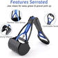 PPOGOO Non-Breakable 2PCS Pooper Scoopers for Large Medium Small Dogs with 24.3inch Long Handle High Strength Material Durable Spring, Easy Grass and Gravel Pick Up Blue and Orange