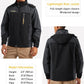 MAGCOMSEN Men's Hooded Windproof Water Resistant Rain Jacket Windbreaker 5 Pockets for Hiking,Fishing,Travel