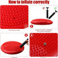 Sotiff 4 Pcs Inflated Wobble Cushion Flexible Wiggle Seat 14” L x 3.2” H Stability Balance Disc with Pump for Sensory Kids Adult Physical Exercise Equipment
