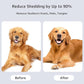 YINGFAN Dog Comb, Stainless Steel Dematting Comb for Dogs and Cats, Non-Slip Handle Dog Combs for Grooming Matting (Blue)