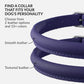 CollarDirect Rolled Leather Dog Collar, Soft Padded Round Puppy Collar, Handmade Genuine Leather Collar Dog Small Large Cat Collars 13 Colors (15-19 Inch, Purple Smooth)