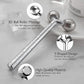 Tekson Faical Roller Massager, 3D Metal Face Massage Tool for Reduce Puffiness, Remove Eye Wrinkles, Face Lift, Increase Firmness, Anti-Aging, Skin Tightening (Zinc Alloy)