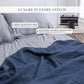 Salt Earth GOTS Certified 100% Organic Cotton Throw Blanket, 108"X90" Waffle Blankets & Throws for Bed, Throw Blanket for Couch, Modern & Cozy Blanket, All Season Waffle Blanket, Soft Blanket (Navy)
