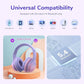 EarFun K4 Kids Bluetooth Headphones, Wireless Headphones with LED Lights, 74/85/94dBA Volume Limited, Built-in Mic, 90H Playtime, Bluetooth 5.4 Over Ear Headphone for iPad/Tablet/School, Violet