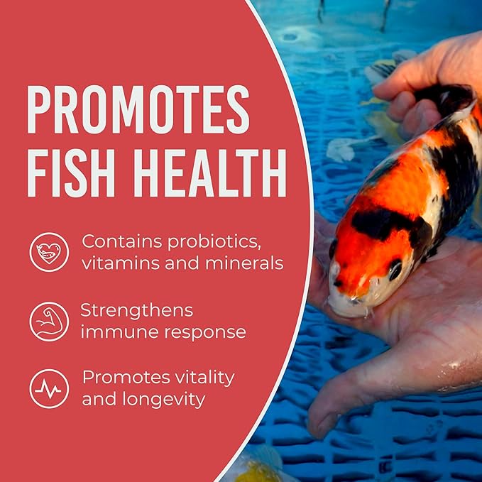 Blue Ridge Koi Fish Food 50lb - Koi Food Mini Growth Formula, Goldfish Food, Premium Fish Food for Ponds, Ponds Fish Food, Floating Pond Pellets