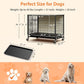 Dog Crate Furniture, 32.5" Wooden Dog Crate Furniture Side End Table, Indoor Kennel with Double Doors, Dog Crates for Medium Dogs, Grey