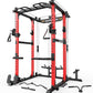 Sportsroyals Power Cage,1600lbs Multi-Function Power Rack with Adjustable Cable Crossover System and More Training Attachment, Weight Cage for Home Gym