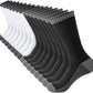 JOYNÉE 8 Pairs Mens Breathable Athletic Crew Socks Arch Support Cushioned Socks for Hiking Sports Running,Sock Size:10-13