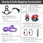 PRIOR FITNESS Aerial Silks Kit Colorful 9/15/20 Yards 40D Nylon Fabric Hammock Set With Hardware & Guide for All Levels Of Aerial Yoga Practice and Acrobatic Flying For Adults Aerial silk