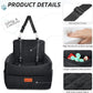 Small Dog Car Seat, Memory Foam Dog Booster Car Seats with Thick Cushion for Medium Dogs Under 35lbs, Detachable Washable Dog Bed for Car, Pet Carseat with Storage Pockets,2 Safety Belts