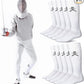 5 Pairs Fencing Socks for Epee Sabre and Foil White Cotton Knee High Socks Comfortable Support Athletic Stockings for Men Youth