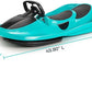Snow Sled for Kids, Adults - Toboggan Sled, Easy Turning Steering Wheel, Anti-Slip Seat, Pull Up Brake, Durable Plastic Sled, Lightweight, Snow Sleds, Age 3+ 260 lbs