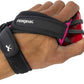 Noxgear Hand Held Phone Holder - Handheld Grip Phone Holder with Key Fob & Card Slot for Running, Jogging & Working Out - Compatible with All Phones - Machine Washable (Raspberry, Right Hand)