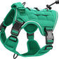 Heavy-Duty Tactical Dog Harness for Large Dogs, No Pull Adjustable Reflective Pet Vest with Molle System, K9 Military-Grade Control for Service Training, Outdoor & 10+ Breeds, Turquoise, Small