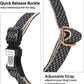 Dog Collar with Waterproof AirTag Holder & Anti-Lost QR Code, Cute Bling Warpping Adjustable Width for Small Medium Large Pet (Black, M)
