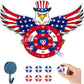 4th of July Games Set Patriotic Dart Board Games with 6 Sticky Balls Independence American Day Party Favor for Red White and Blue Party Throwing Indoor Outdoor Yard(Eagle)