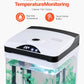 VEVOR Fish Tank Aquarium, 2 Gallon LED Square Ultra-Clear Glass Tank Temperature Monitoring Adjustable 7 Color Lighting, Self Cleaning System Fishbowl for Freshwater & Saltwater Fish Home,Office,Pet