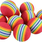 12 Pack 2 Color Rainbow Cat Toy Balls Soft EVA Foam Interactive Indoor Kittens Favorite Toys 1.38" Dia. Small Dogs Puppies Toy Balls Bulk Activity Chase Quiet Play Sponge Ball