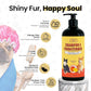 POM Pets 2-in-1 Organic Dog Shampoo & Conditioner – Itchy Skin Relief, Dog Deshedding, Detangles Fur, Cat Shampoo, Paw Cleaner for Dogs, Natural Coat Defense Formula