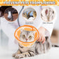 KOOLTAIL Cat Cone Collar, Adjustable Soft Comfortable Cat Recovery Collar to Stop Licking, Foldable Donut Water Resistant Pet Cone for Small Large Cats Kittens After Surgery Orange M