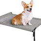 Veehoo Outdoor Elevated Dog Bed, Raised Dog Cot for Small Medium Dogs, Cooling Washable Waterproof Pet Hammock Beds with Slope Headrest, Breathable Mesh and Sturdy Frame, M, Black Silver, CWC2204